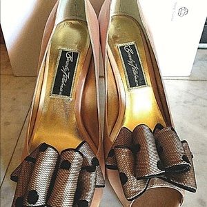 Beverly Feldman satin peep toe